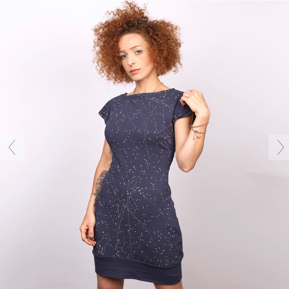 Navy Blue Galactic Tunic Dress NWT